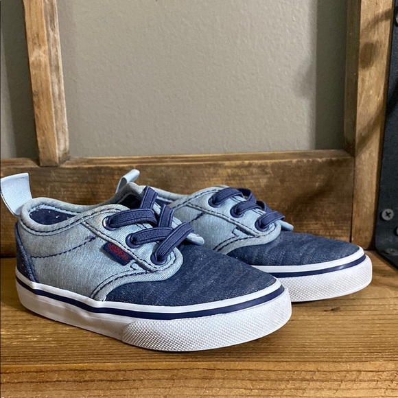 Vans denim Blue slip on sneaker Shoes size 6 toddler - Picture 1 of 8